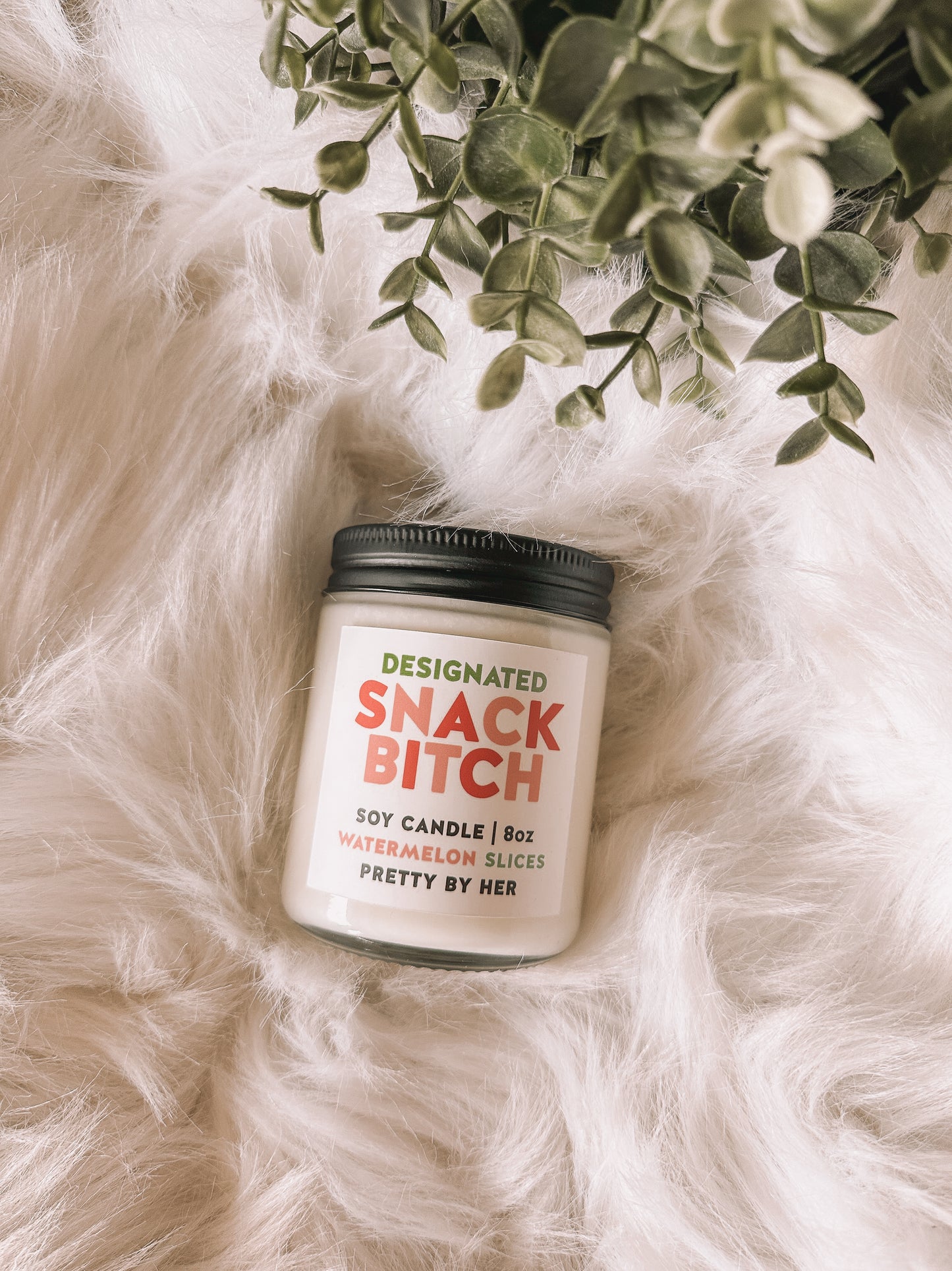 Pretty By Her Soy Candle - Designated Snack Bitch