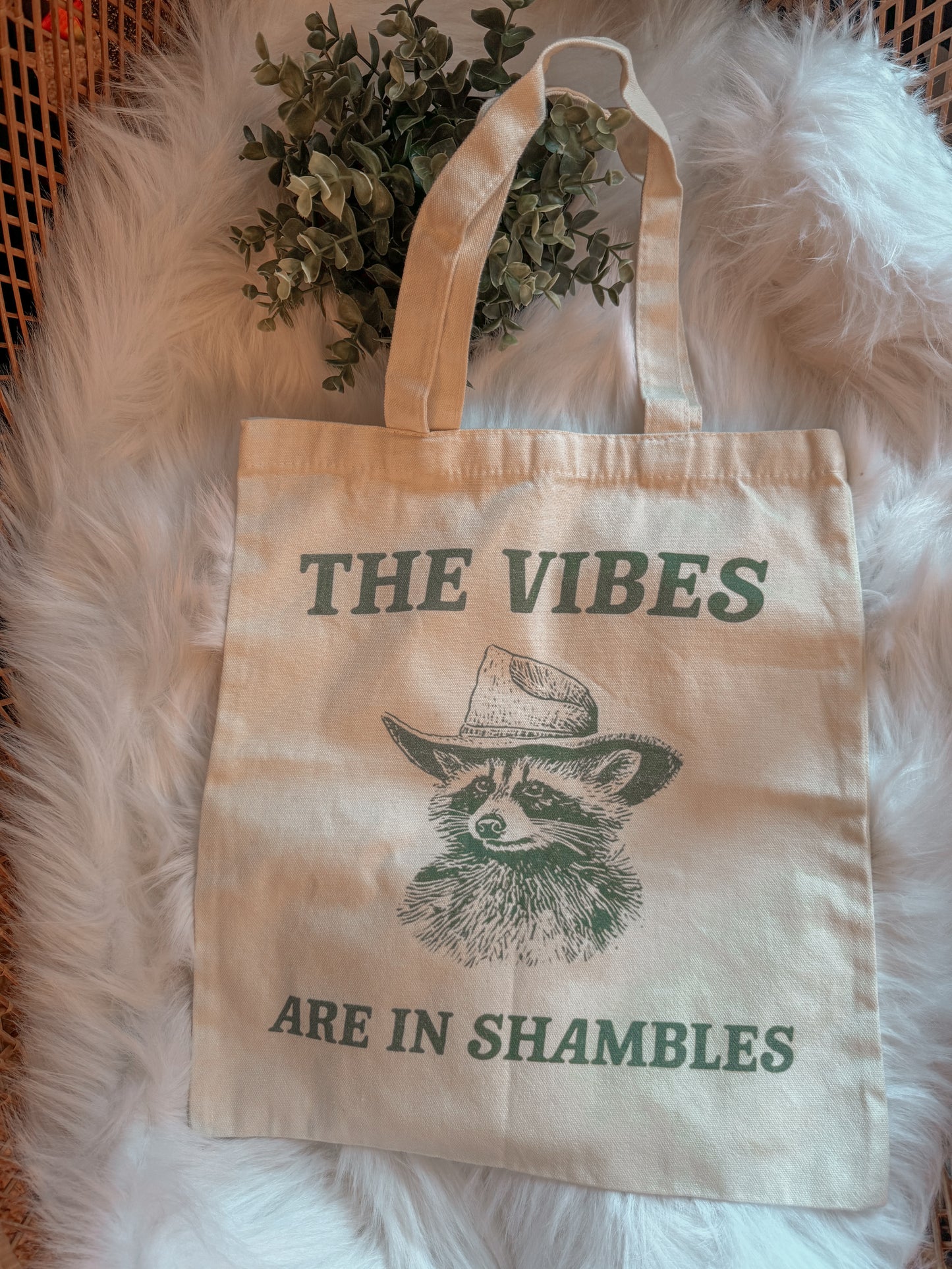 Canvas Tote Bag - The vibes are in shambles