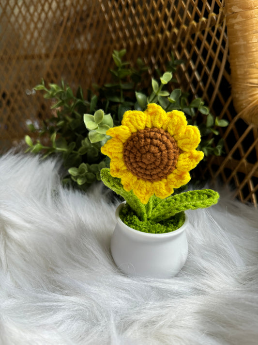 Mini Crochet Sunflower