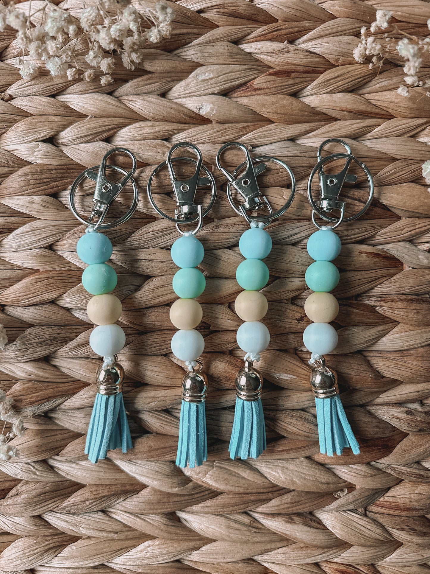 Hart Strings Keychain - beads & Tassels