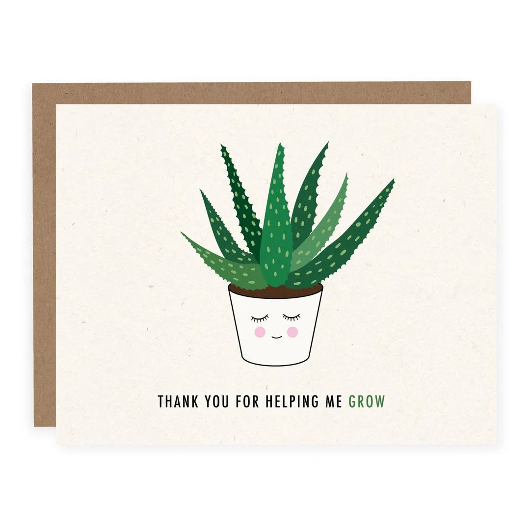 Card - Thank You for Helping Me Grow