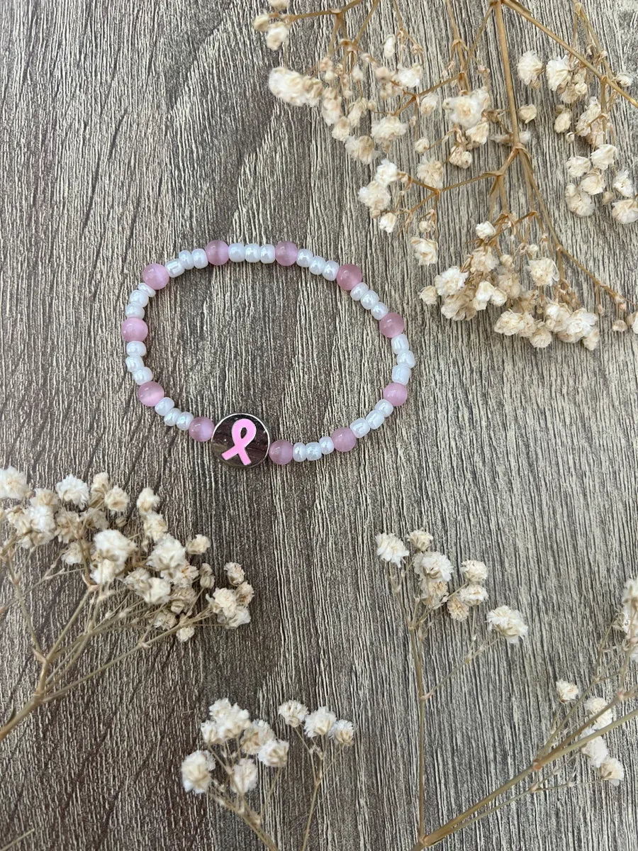 Hart Strings Bracelet - Breast Cancer Ribbon